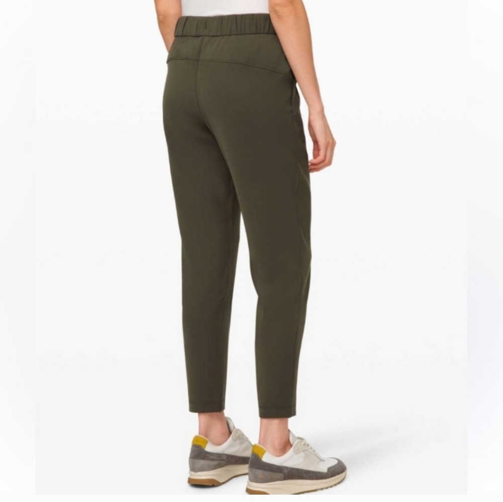 Lululemon On The Fly Olive Green Athletic Pants Size 4 - Picture 11 of 11